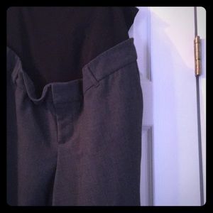 Size 16 grey full panel maternity work crop pants
